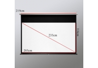 Экран ручной для домашнего кинотеатра Draper Luma HDTV 92" MW case white (9:16, 114*203) ebd 12